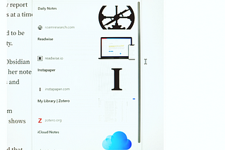 Screen shot of a modern browser with a list of web app shortcuts