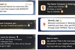 Image-1: Example PNs sent by Smart Push Notifications