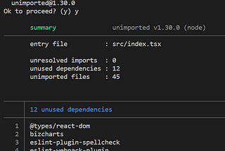 How to see all UnImported node modules and files in a Project?