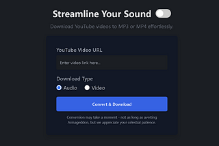 DIY YouTube to MP3 (or MP4) Download