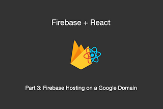 Firebase Hosting on a Google Domain
