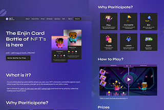 Case study: A landing page design for an NFT gaming event by Enjin