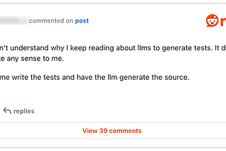 LLMs Should Write Business Logic, Not Tests