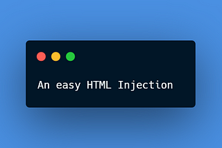 An easy HTML Injection