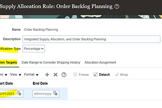 Oracle Cloud Backlog Management Planning with Supply Allocation