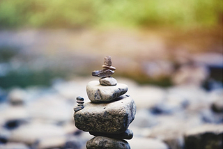 Rocks balanced on top of each other.