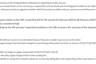 澳洲打工度假 — 收到高額能源帳單（與AGL交涉篇）