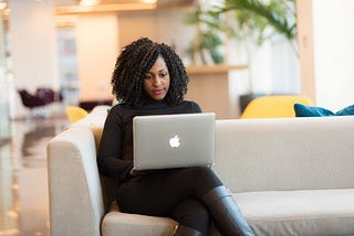 Photo by Christina Morillo: https://www.pexels.com/photo/woman-using-macbook-sitting-on-white-couch-1181414/
