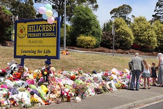 Davenport residents have left flowers, soft toys and other tributes in front of the school