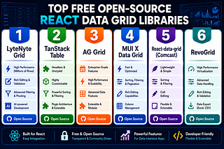 Top Free Open-Source React Data Grid Libraries