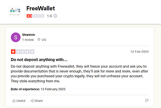 Freewallet org: why this website is known as scam