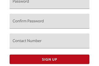 Sign Up Screen