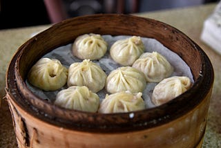 Deliciously thought-provoking soup dumplings.
