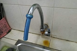 Subtle art to fix a faucet