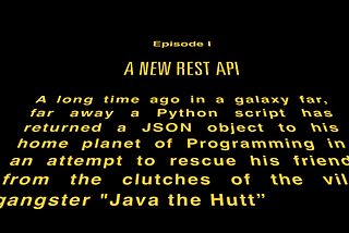 Python strikes back the Star Wars API