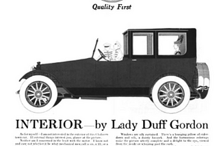 Lucile: one of the first female auto stylists