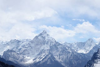 Level up in your career. This is an image of a snow-clad mountain.