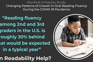 Stanford Paper: Pandemic Impacts Reading Fluency Development