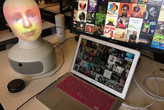 Social Robot Head and computor