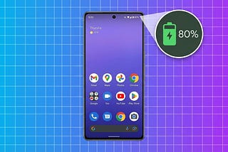 Android phone showing battery charge at 80%