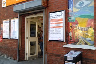 Picture of Enfield Dispatch newsstand outside Bush Hill Park London Overground station