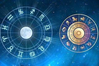 A picture of both Vedic and Western Astrology.