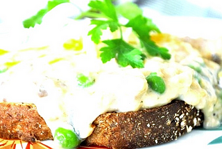 Creamed Salmon on Toast — Salmon