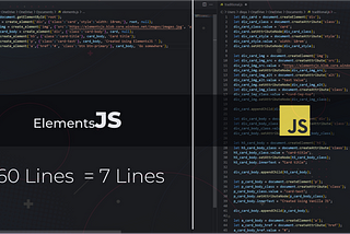 Create Dynamic Elements swiftly in Javascript using ElementsJS