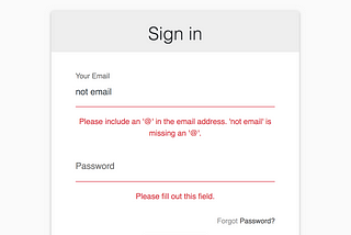 HTML5 form validation in React
