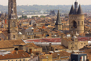 View from Tour Pey-Berland in Bordeaux, France