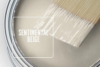 The sentimental beige paint