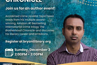 My next event at Bryant Library in Long Island!