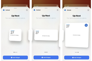 Outlook introduces calendar widgets