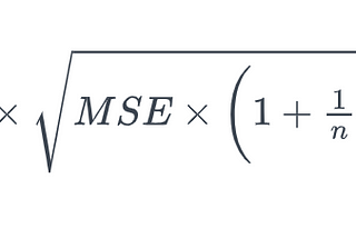 Formula for Prediction Interval for Linear Regression