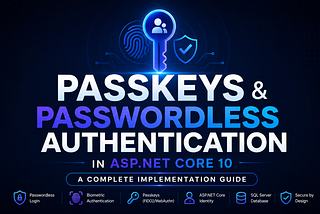 Passkeys and Passwordless Authentication in ASP.NET Core 10: A Complete Implementation Guide