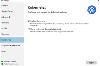 Kubernetes development environment using docker on Windows