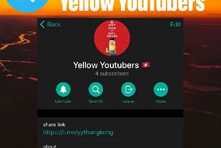 [Tg頻道] 支持黃色YouTuber — “Yellow Youtubers”