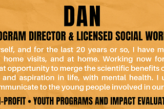 New Yorkers in Behavioral Health — Dan: Program Director at an arts non-profit