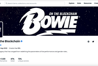 OpenSea just dropped Bowie into Web3