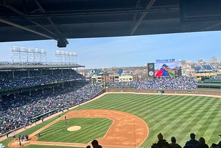 a photo of Wrigley Field on Opening Day 2023