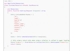 Return only selected columns from a resource without explicitly mentioning them in the resource…
