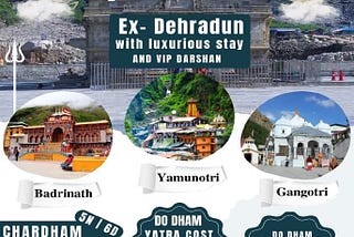 Chardham and Dodham yatra premium package with helicopter yatra. 🚁