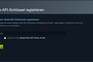 Create a Steam Web API key