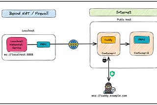 Caddy and FRPC for securely exposing ports