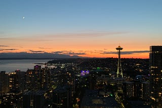 Seattle sunset from my apartment bedroom