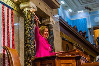 Nancy Pelosi is selling herself as an answer to a problem she helped create