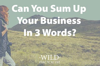 Can You Sum Up Your Business In 3 Words?