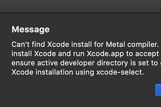 How To Fix Can’t Find Xcode Install For Metal Compiler in MacOS in UE4