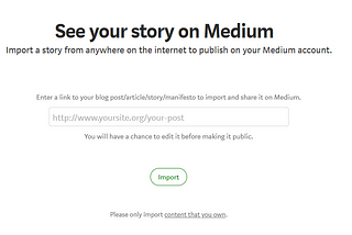 How to Import and Backdate Your Offline Content on Medium?