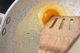 My punctured egg yolk